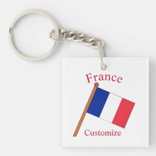 Frankrijk Land Vlag Thunder_Cove Sleutelhanger
