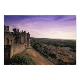 FRANKRIJK, Languedoc Carcassonne Foto Afdruk