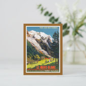 Frankrijk Le Mont Blanc Reisposter Gerestaureerd Briefkaart (Staand voorkant)