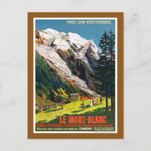 Frankrijk Le Mont Blanc Reisposter Gerestaureerd Briefkaart