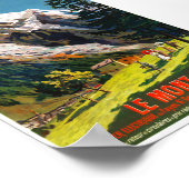 Frankrijk Le Mont Blanc Reisposter Gerestaureerd Poster (Hoek)