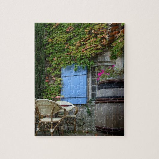 Frankrijk, Les Baux de Provence, cafÃ© terras Legpuzzel (Verticaal)