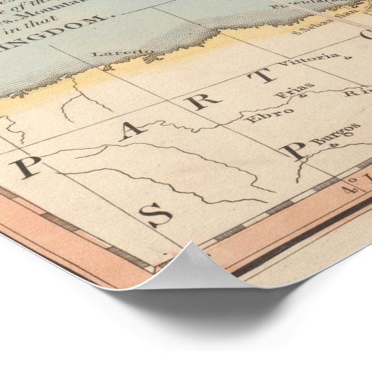  Frankrijk Map Poster (Hoek)