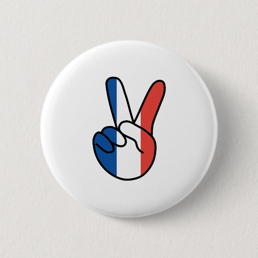 Frankrijk Markering V Ronde Button 5,7 Cm (Voorkant)