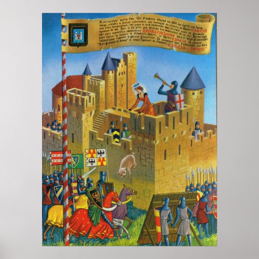 Frankrijk, Medieval Carassonne Poster (Voorkant)