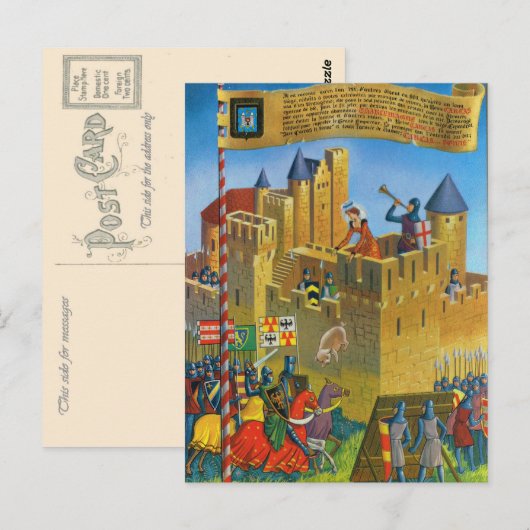  Frankrijk Medieval Carcassonne Briefkaart (Voorkant / Achterkant)