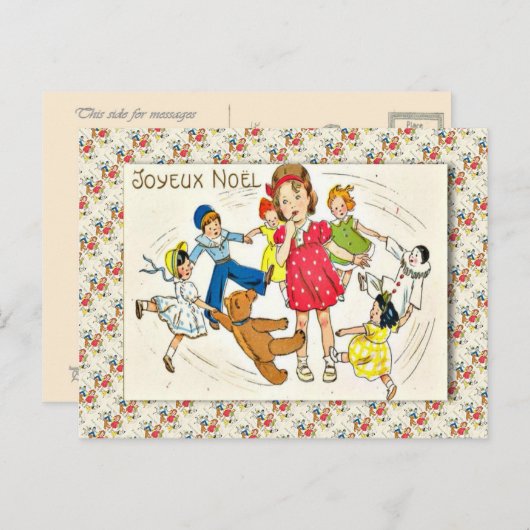  Frankrijk, meisje met dansspeelgoed Briefkaart (Voorkant / Achterkant)