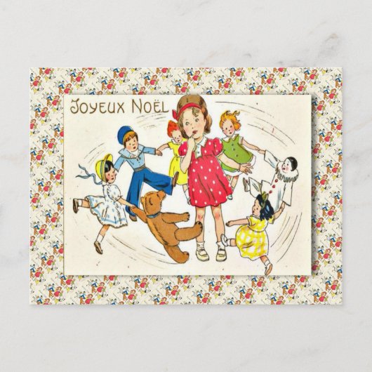  Frankrijk, meisje met dansspeelgoed Briefkaart (Voorkant)