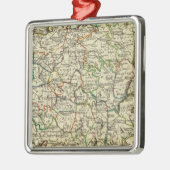 Frankrijk met vastgestelde grenzen metalen ornament (Links)