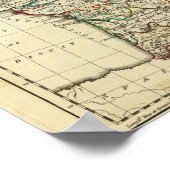 Frankrijk met vastgestelde grenzen poster (Hoek)