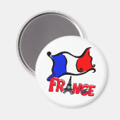 Frankrijk met vlaggenproducten magneet (Voorkant / Achterkant)