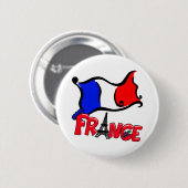 Frankrijk met vlaggenproducten ronde button 5,7 cm (Voorkant /achterkant)