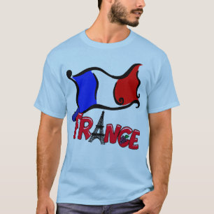Frankrijk met vlaggenproducten t-shirt