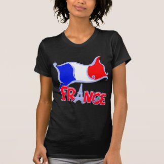 Frankrijk met vlaggenproducten t-shirt
