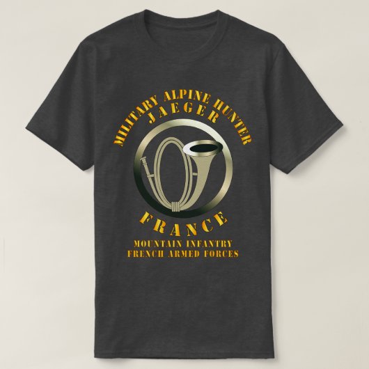 Frankrijk Militaire Alpine Hunter T-shirt (Design voorkant)