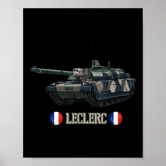 Frankrijk Militaire Moderne Oorlog Main Battle Tan Poster (Voorkant)