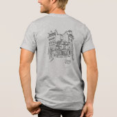 Frankrijk Minimalistisch T-shirt met ontwerp (Achterkant)
