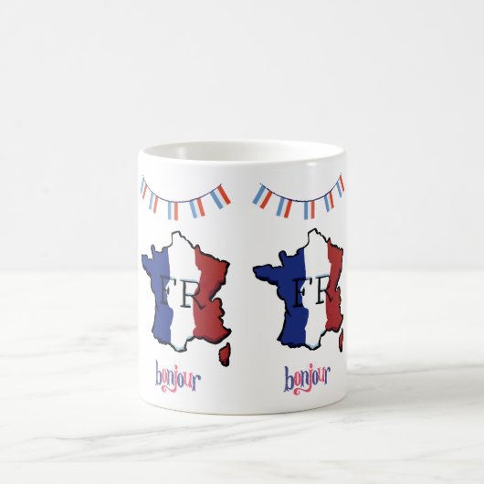 Frankrijk - mok met Franse vlaggen (Center)