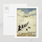 Frankrijk - Monks Skiing Briefkaart (Voorkant / Achterkant)