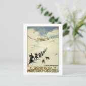 Frankrijk - Monks Skiing Briefkaart (Staand voorkant)