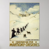 Frankrijk - Monks Skiing Poster (Voorkant)