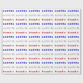 Frankrijk Mooie nationale vlag kleuren rood wit bl Cadeaupapier (Vlak)