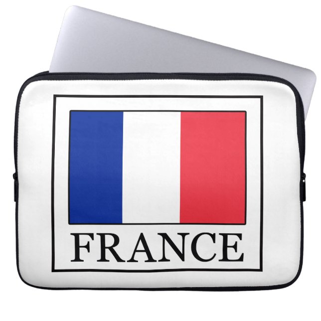 Frankrijk mouw laptop sleeve (Voorkant)