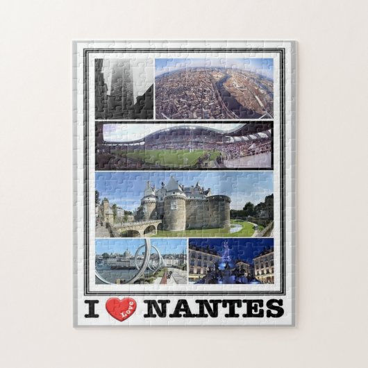Frankrijk - Nantes - Ik hou van - Legpuzzel (Verticaal)
