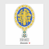 frankrijk nationaal wapenschild patriottisch sticker (Vel)