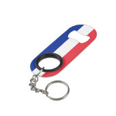 Frankrijk National Flag Patriotic Mini Flessenopener (Achterkant Gekanteld)
