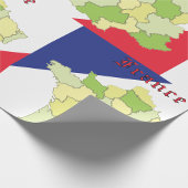 Frankrijk nationale kleuren en kaart cadeaupapier