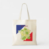 Frankrijk nationale kleuren en kaart tote bag (Achterkant)