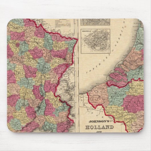 Frankrijk Nederland en België Muismat (Voorkant)