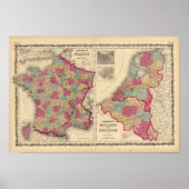 Frankrijk Nederland en België Poster (Voorkant)