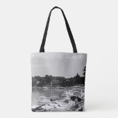  Frankrijk Nice Antibes the Garoupe strand Tote Bag (Achterkant)
