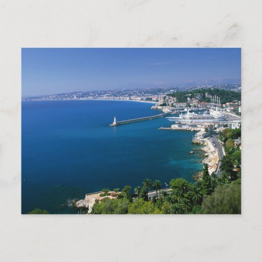 Frankrijk, Nice, luchtfoto van de haven Briefkaart (Voorkant)