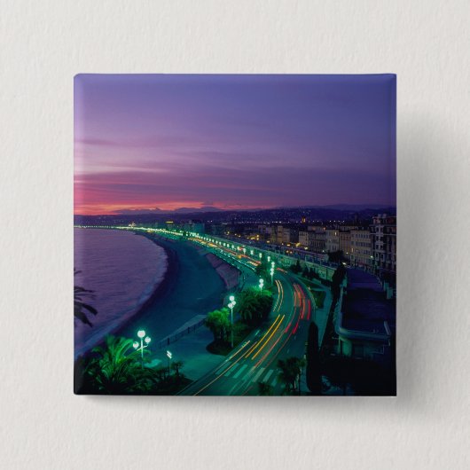 Frankrijk, Nice. Vierkante Button 5,1 Cm (Voorkant)