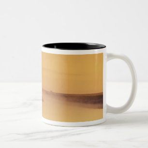 FRANKRIJK, Normandië Mont St. Michel. Morgenlicht Tweekleurige Koffiemok
