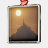 Frankrijk, Normandy. Mont Saint Michele Metalen Ornament (Links)