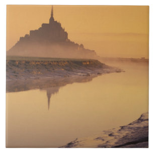 FRANKRIJK, Normandy Mont St. Michel. Morning Light Tegeltje
