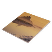 FRANKRIJK, Normandy Mont St. Michel. Morning Light Tegeltje (Zijkant)