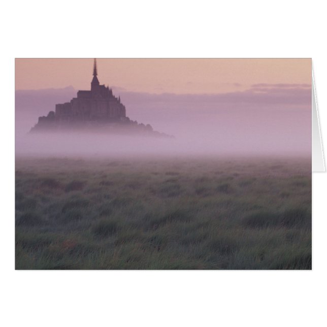 FRANKRIJK, Normandy Mont St. Michel. Morning Mist (Voorkant Horizontaal)
