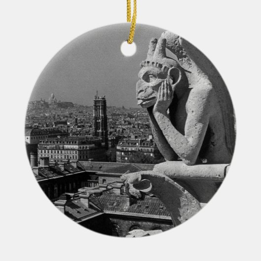  Frankrijk Notre Dame Cathedraal denker Keramisch Ornament (Voorkant)