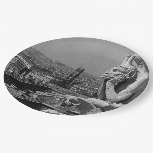 Frankrijk Notre Dame Cathedraal denker Papieren Bordje (Gekanteld)