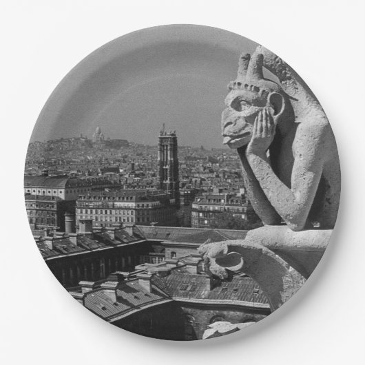 Frankrijk Notre Dame Cathedraal denker Papieren Bordje (Voorkant)