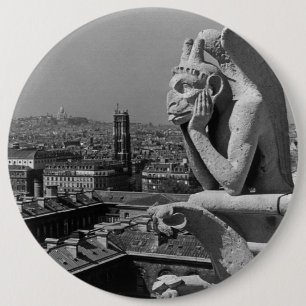  Frankrijk Notre Dame Cathedraal denker Ronde Button 6,0 Cm