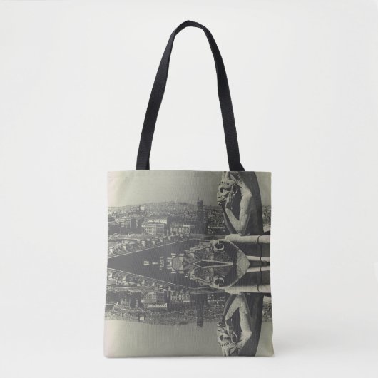 Frankrijk Notre Dame Cathedraal denker Tote Bag (Voorkant)