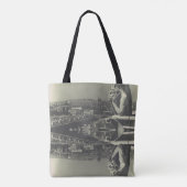 Frankrijk Notre Dame Cathedraal denker Tote Bag (Achterkant)