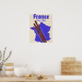 Frankrijk om te skiën poster (Keuken)