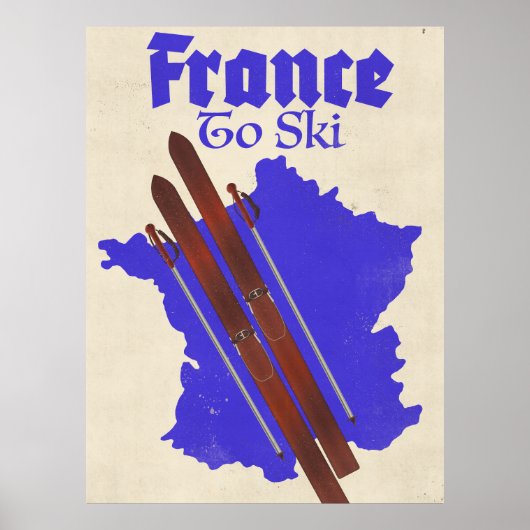 Frankrijk om te skiën poster (Voorkant)